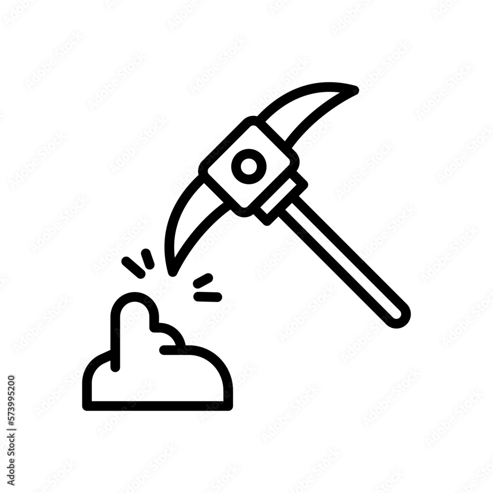 pickaxe icon for your website design, logo, app, UI. pickaxe icon for your website design, logo, app, UI.