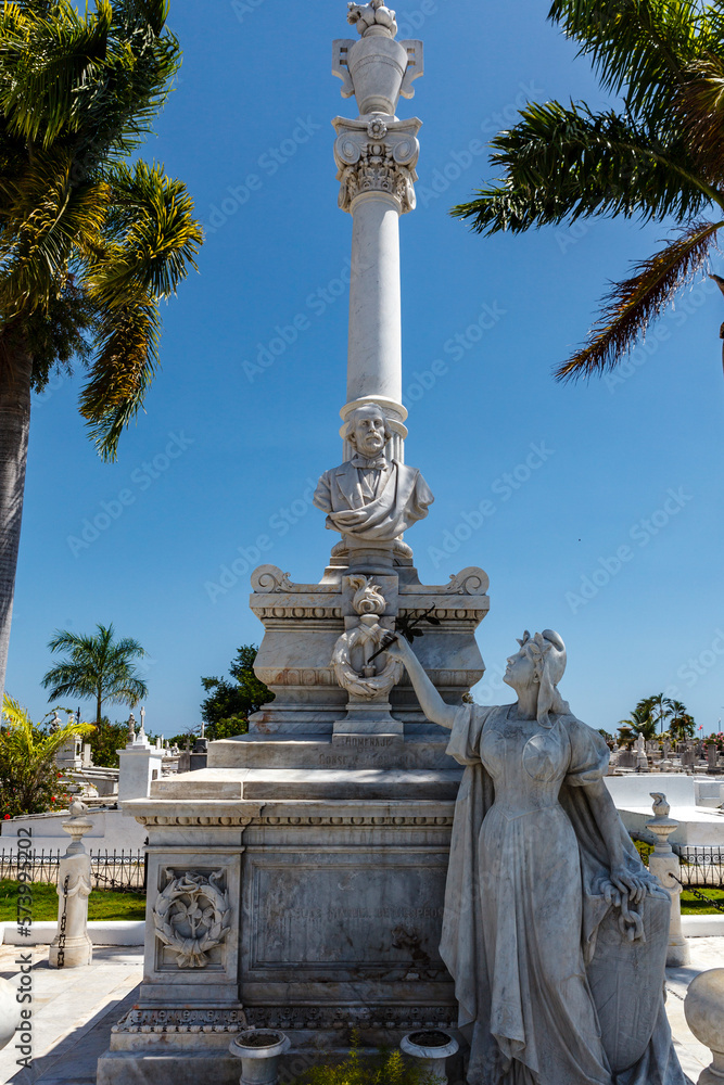 Rich decorated grave at the Santa Ifigenia Cemetery in Santiago de Cuba, Cuba, Caribbean