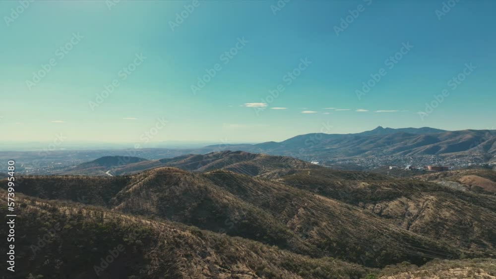 A beautiful aerial view of the endless mountains around the Mexican city of Guanajuato. A beautiful aerial view of the endless mountains around the Mexican city of Guanajuato.