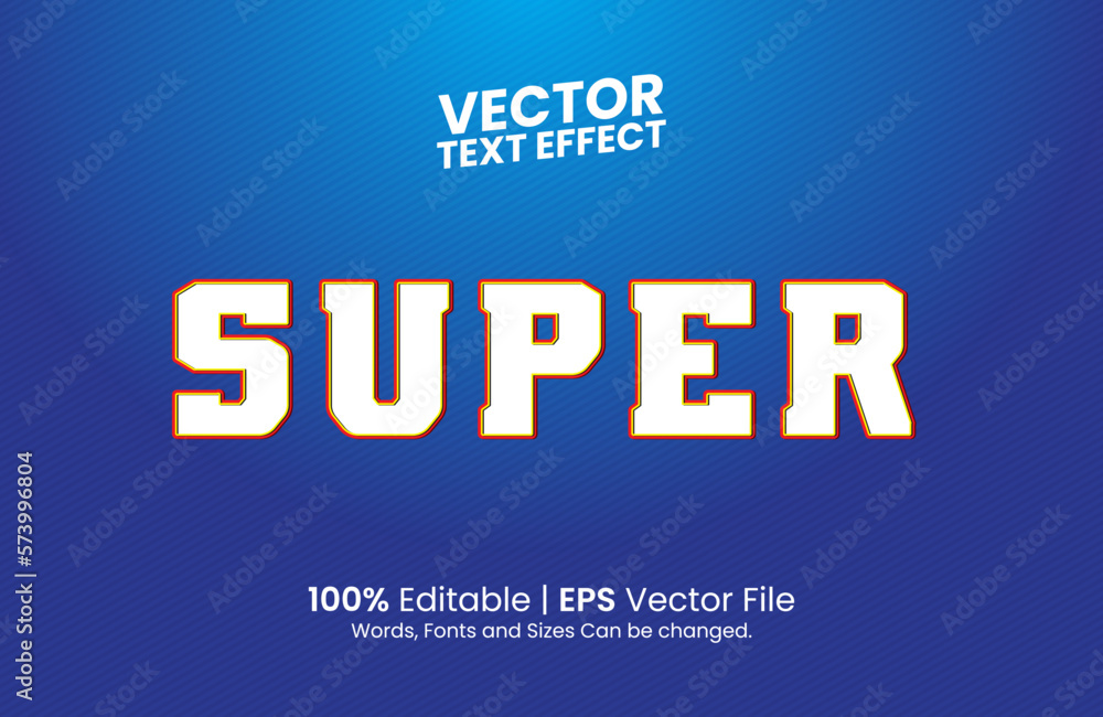 Editable Super Text Effect Template