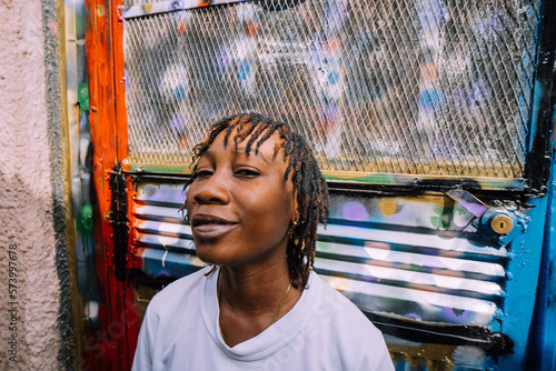 Portrait of a queer masculine black woman