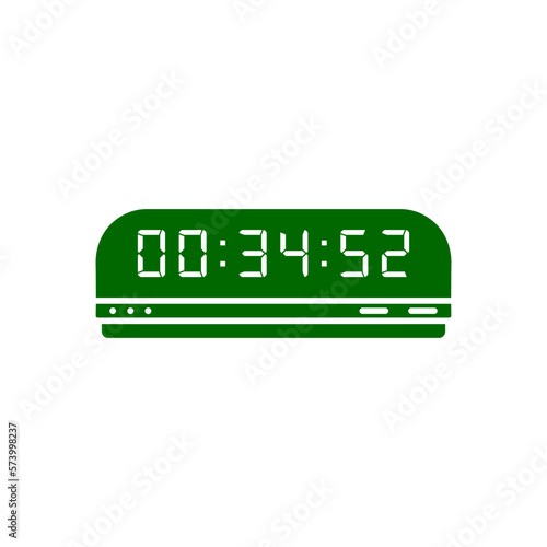 Digital clock number set. Electronic figures. Vector illustration.