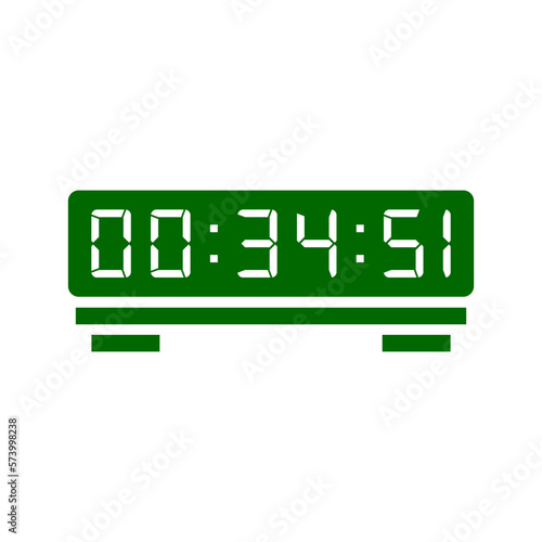 Digital clock number set. Electronic figures. Vector illustration.