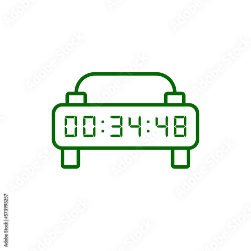 Digital clock number set. Electronic figures. Vector illustration.