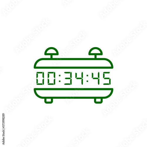 Digital clock number set. Electronic figures. Vector illustration.