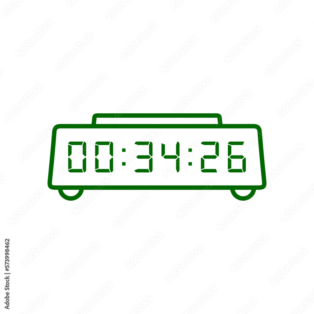 Digital clock number set. Electronic figures. Vector illustration. Digital clock number set. Electronic figures. Vector illustration.