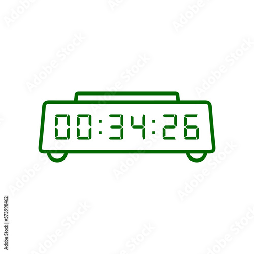 Digital clock number set. Electronic figures. Vector illustration.