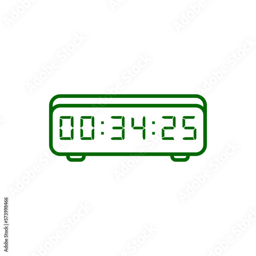 Digital clock number set. Electronic figures. Vector illustration.