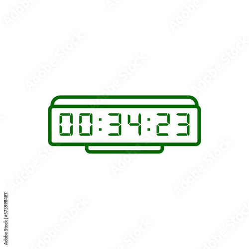 Digital clock number set. Electronic figures. Vector illustration.