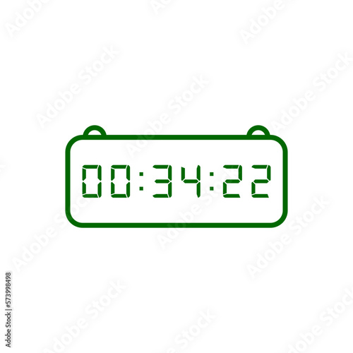 Digital clock number set. Electronic figures. Vector illustration.