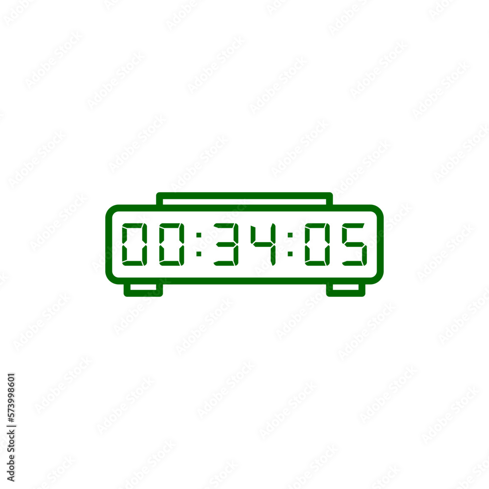 Digital clock number set. Electronic figures. Vector illustration. Digital clock number set. Electronic figures. Vector illustration.