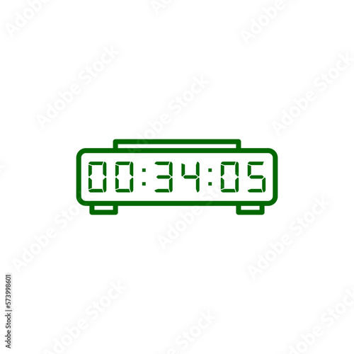 Digital clock number set. Electronic figures. Vector illustration.
