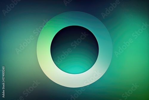 abstract minimalist wallpaper featuring a gradient of blue and green colors, with a circle - generative ai