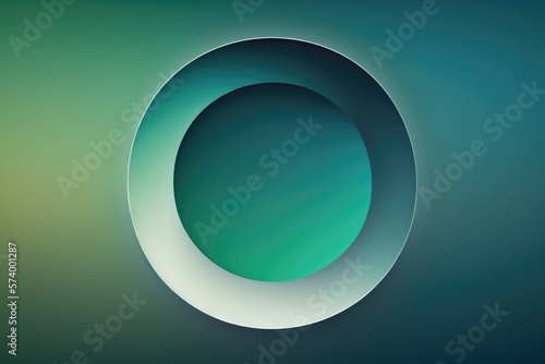 abstract minimalist wallpaper featuring a gradient of blue and green colors, with a circle - generative ai