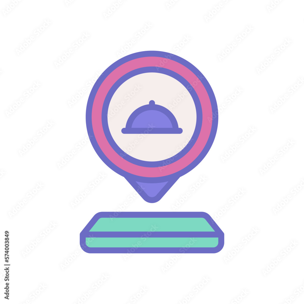 Obraz premium food location icon for your website design, logo, app, UI. 