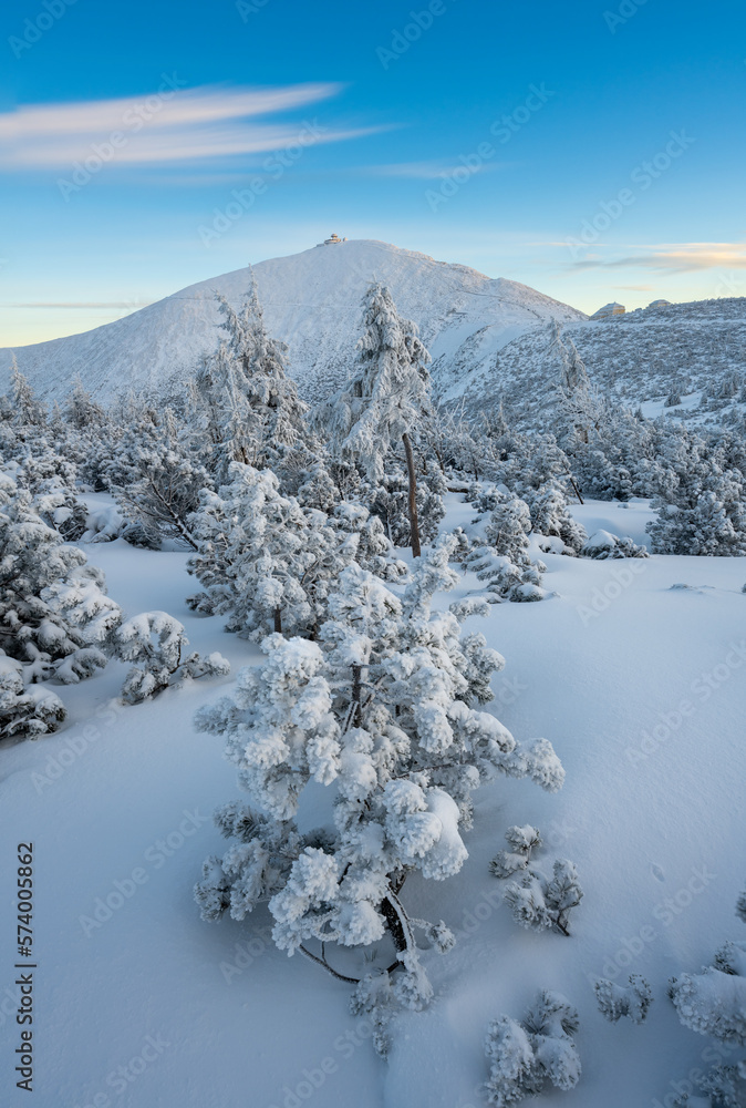 winter in Giant mountains in Poland