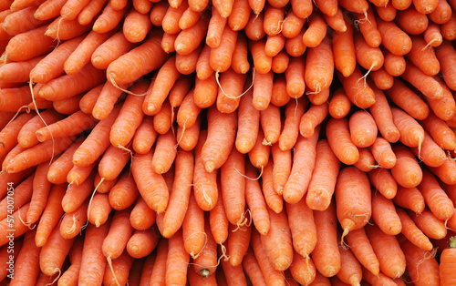 organic carrots at the market