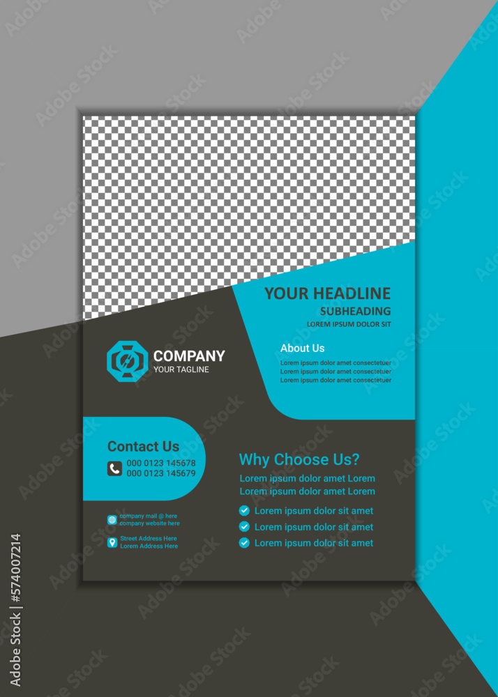 Creative Corporate Business Flyer Template Simple and clean A4 Size with Bleed Vector design Creative Corporate Business Flyer Template Simple and clean A4 Size with Bleed Vector design