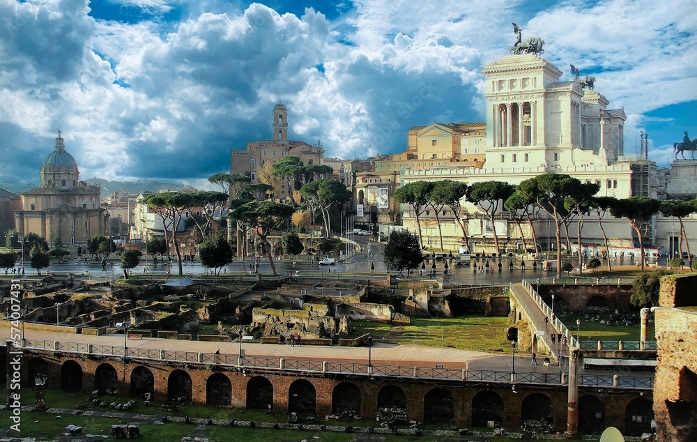 Foro Traiano e Altare della Patria a Roma