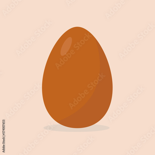 Chicken Egg flat icon. Organic food. Protein. Vector illustration 