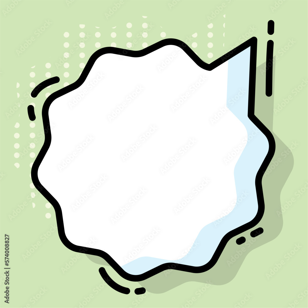 Isolated empty comic speech bubble Vector Isolated empty comic speech bubble Vector