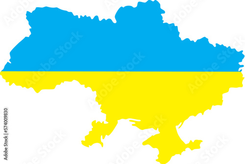Map of Ukraine, Ukrainian map yellow and blue flag, contour map, set of elements, coat of arms, trident