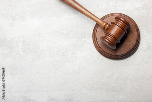 Judge gavel on white background. Law and justice background