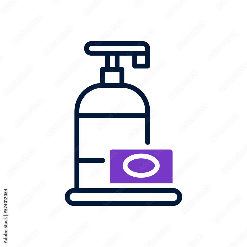 soap icon with mix line and solid style soap icon with mix line and solid style