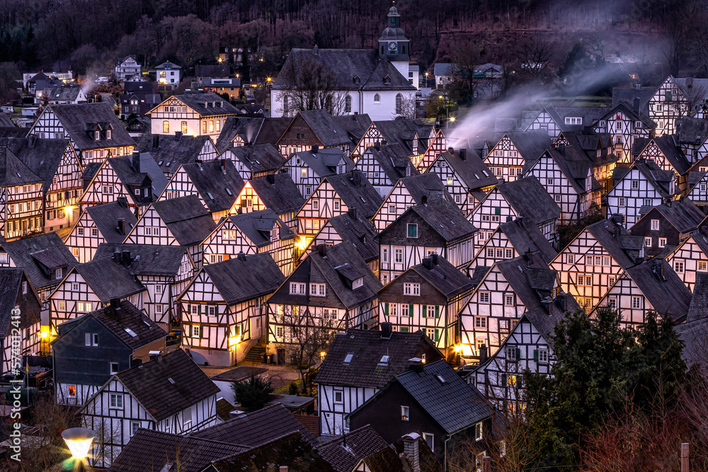 Historical Alter Flecken half-timbered houses - Freudenberg, Germany 