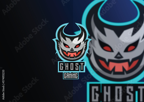 ghost gaming logo design mascot