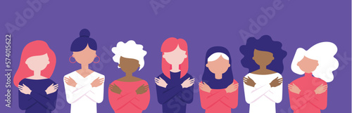 Women of different ethnicities, nationalities and cultures together. EmbraceEquity