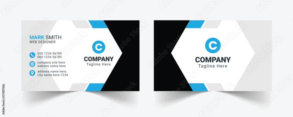 Corporate business card template, Modern business card design template, Clean professional business card template, visiting card, business card template.