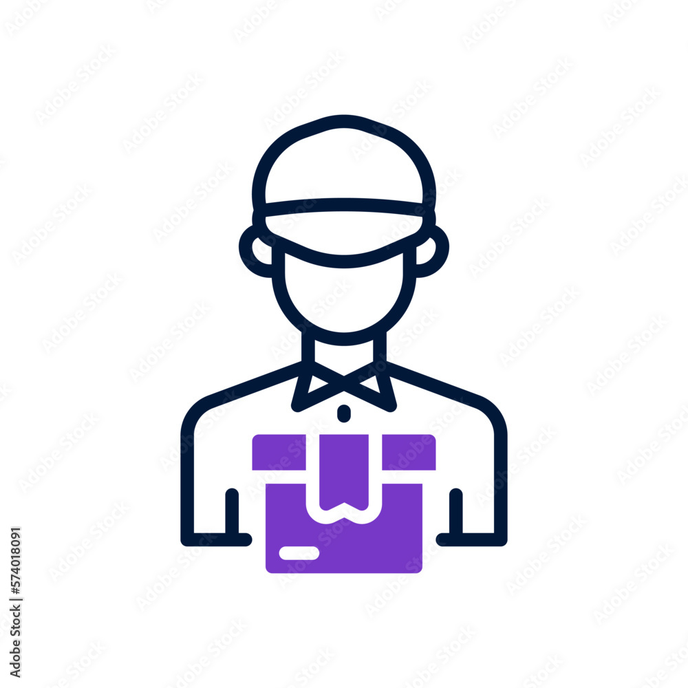 Fototapeta premium delivery man icon for your website design, logo, app, UI. 
