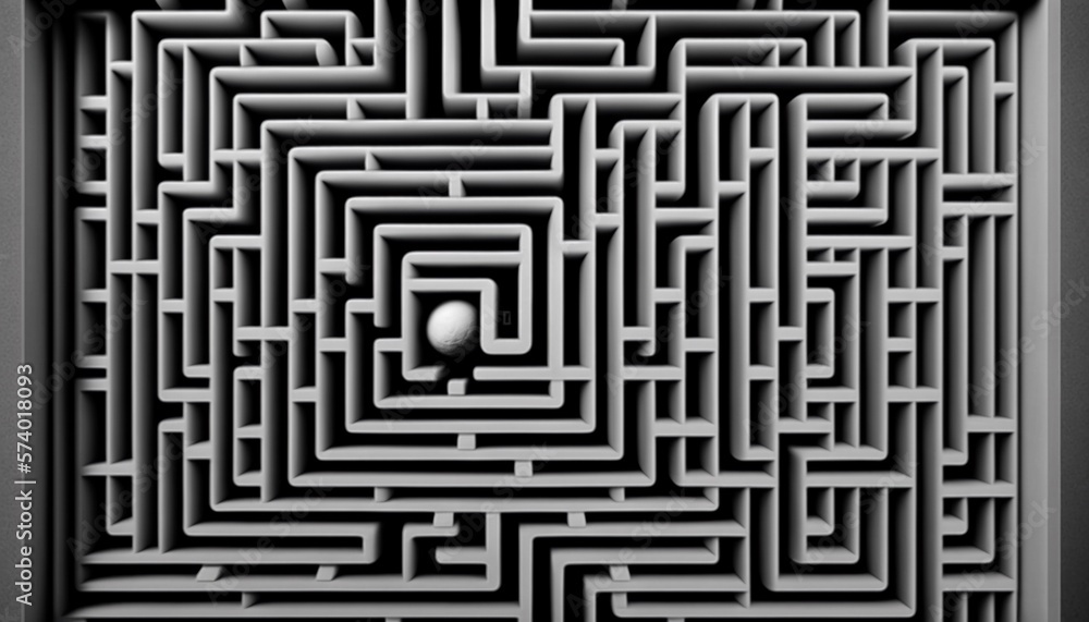 Maze top view background.