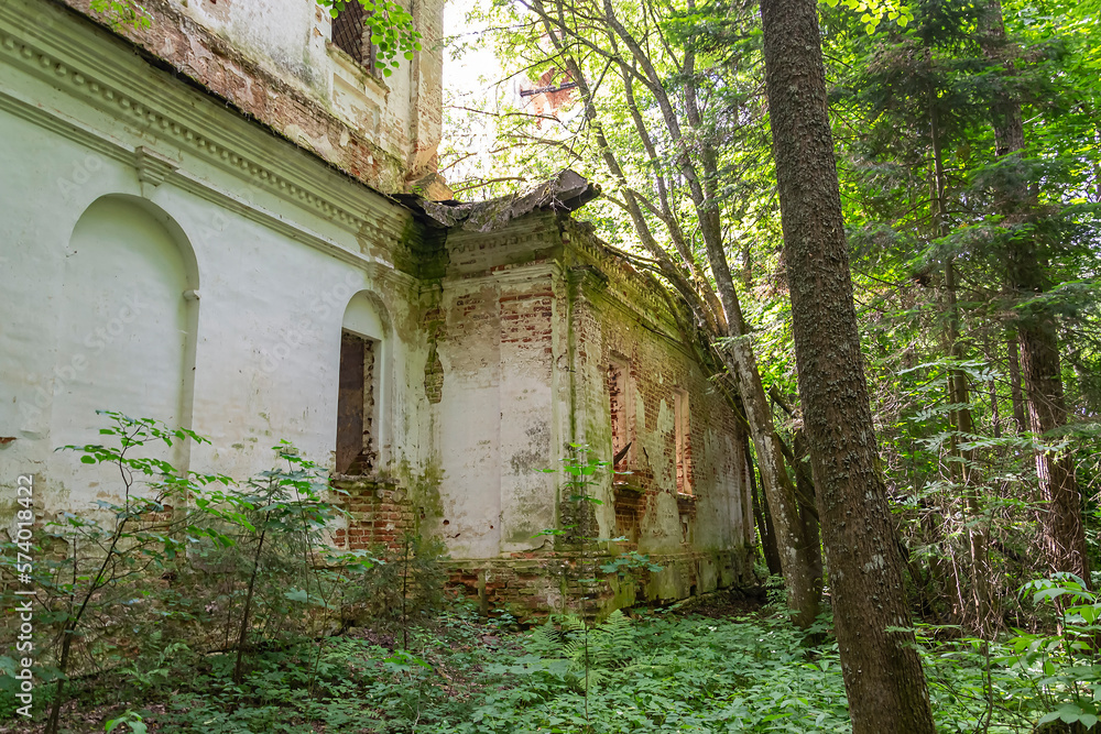 an abandoned Orthodox church in the Kostroma region, Russia
