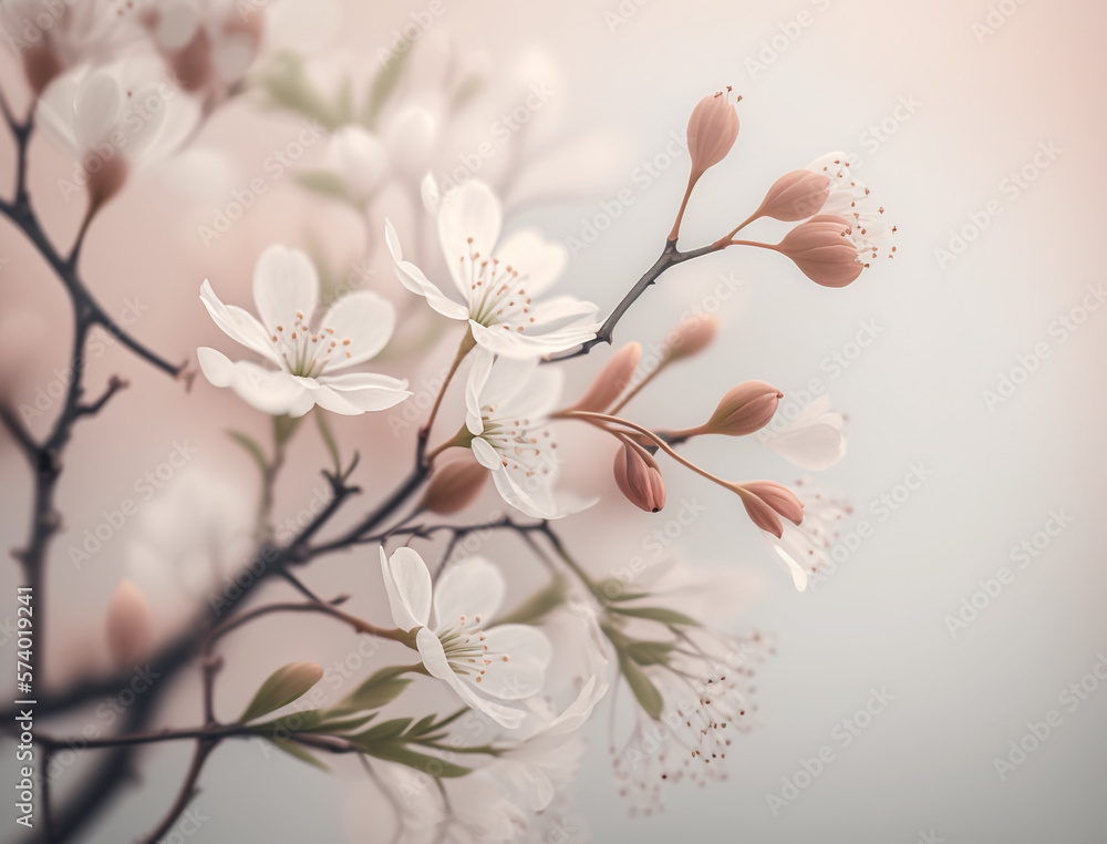 Spring blossoms delicate and simple shapes of spring blossoms in a soft pastel pink hue. The flowers are captured in exquisite detail, with each petal and stem rendered with precision and care. Spring blossoms delicate and simple shapes of spring blossoms in a soft pastel pink hue. The flowers are captured in exquisite detail, with each petal and stem rendered with precision and care.