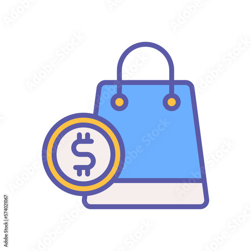 shopping bag icon for your website design, logo, app, UI. 