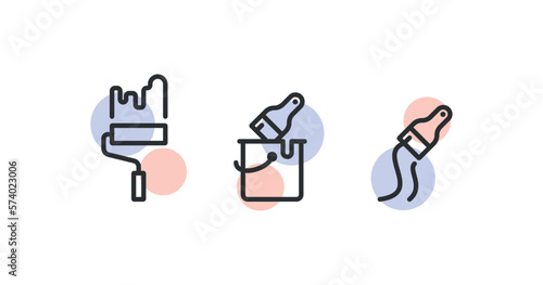Paint brush icon. Paint tool vector desing.