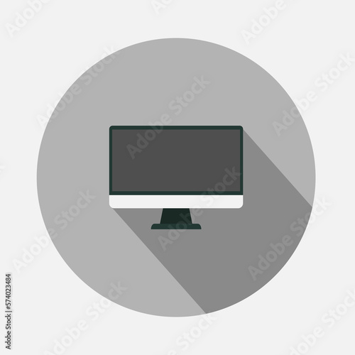 Color image of laptop. Vector illustration