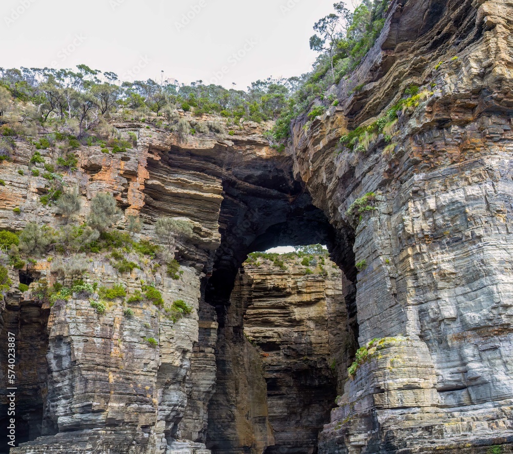 Arches along Coastline of Tasman National Park