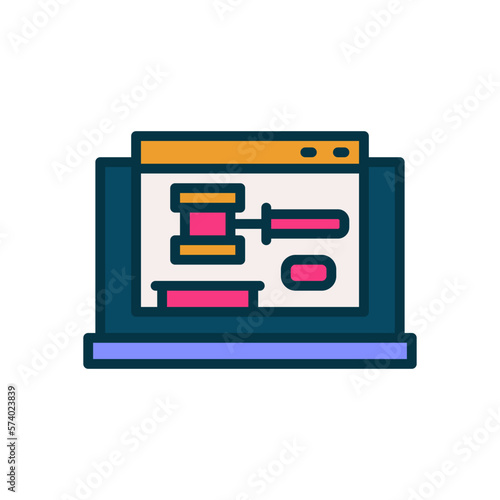 auction icon for your website, mobile, presentation, and logo design.