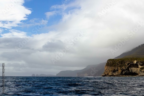 Foggy Coastline of Tasman National Park © karenfoleyphoto