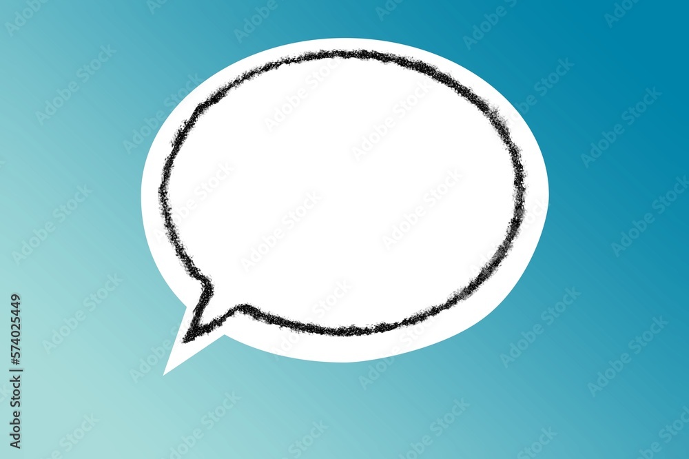 Fototapeta premium Blank Speech bubble cloud on color background
