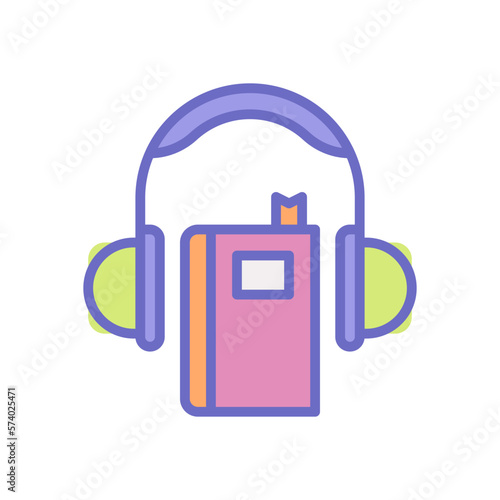 audiobook icon for your website design, logo, app, UI. 
