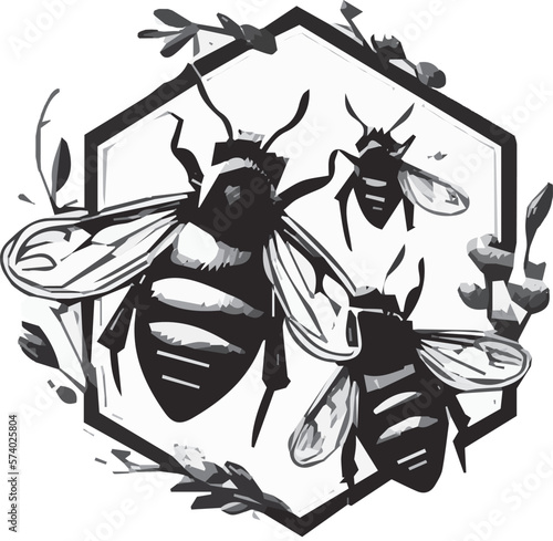 A beautiful bees logo