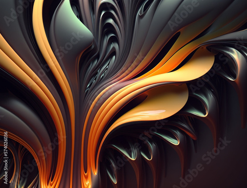 Abstract background is a stunning and mesmerizing display of fluid beauty. The image features a range of vibrant colors and intricate liquid latex shapes that seem to move and flow like waves.