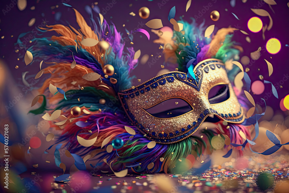 colorful carnival mask