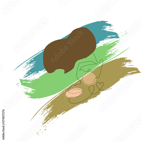 Modern art drawing of a girl