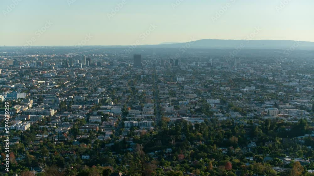 Los Angeles Daytime Time Lapse 70mm from Griffith Park California USA Los Angeles Daytime Time Lapse 70mm from Griffith Park California USA