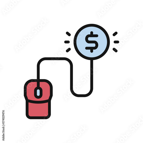 pay per click icon for your website design, logo, app, UI. 